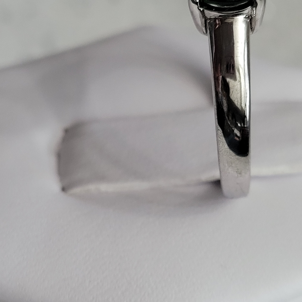 Nwot Chrome Diopside Solitaire Ring! Sterling Sil… - image 3